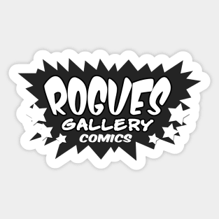Rogues Gallery Comics Black & White Logo Sticker